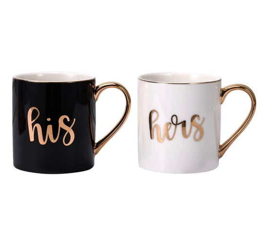 "HIS & HERS" Couples Coffee Mug Set